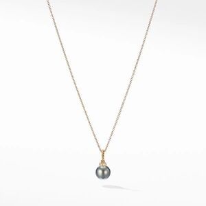 David Yurman Solari Pearl Pendant Necklace with Diamonds, 18k Gold Chain ✨